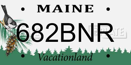 682BNR Maine License Plate