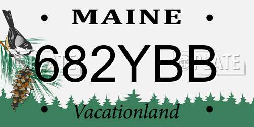 682YBB Maine License Plate