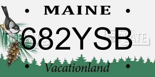 682YSB Maine License Plate