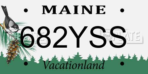 682YSS Maine License Plate