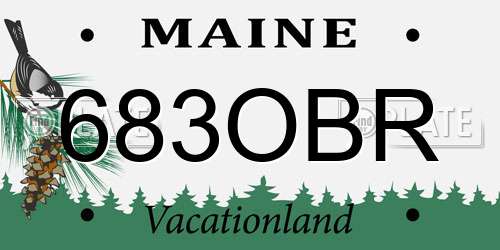 683OBR Maine License Plate