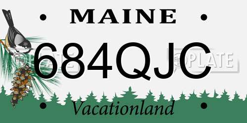 684QJC Maine License Plate