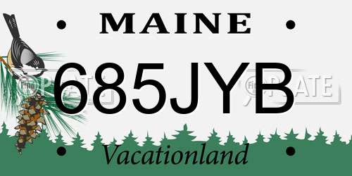 685JYB Maine License Plate