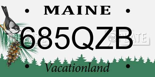685QZB Maine License Plate