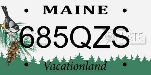 685QZS Maine License Plate