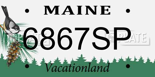 6867SP Maine License Plate