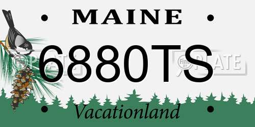 6880TS Maine License Plate