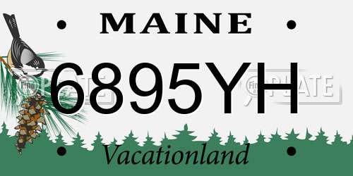 6895YH Maine License Plate