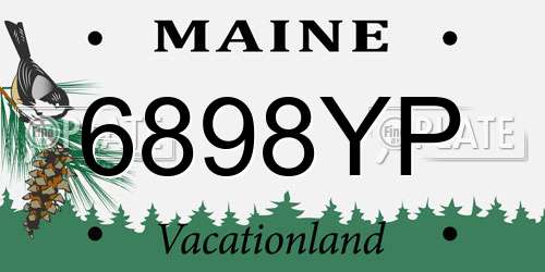 6898YP Maine License Plate