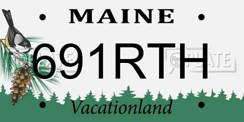 691RTH Maine License Plate