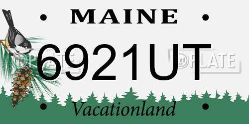 6921UT Maine License Plate