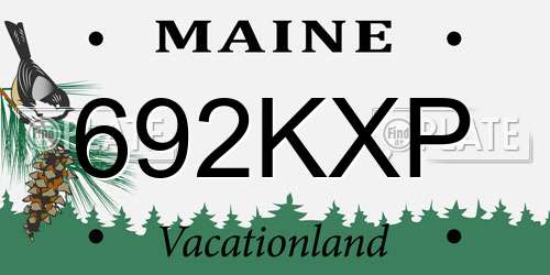 692KXP Maine License Plate