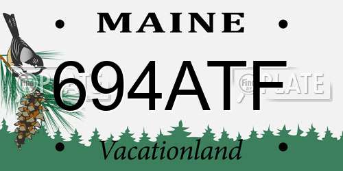 694ATF Maine License Plate