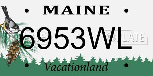 6953WL Maine License Plate
