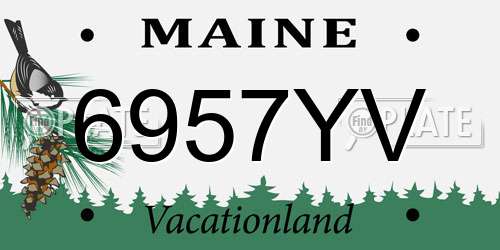 6957YV Maine License Plate