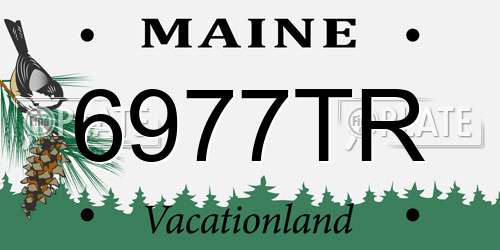 6977TR Maine License Plate