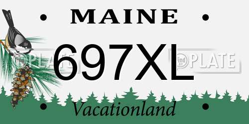 697XL Maine License Plate