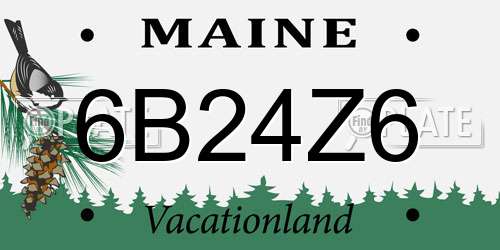6B24Z6 Maine License Plate
