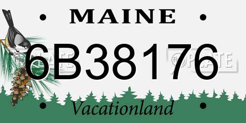 6B38176 Maine License Plate