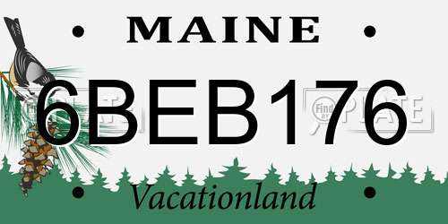 6BEB176 Maine License Plate