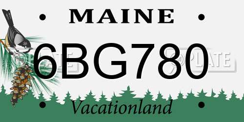 6BG780 Maine License Plate
