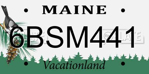 6BSM441 Maine License Plate