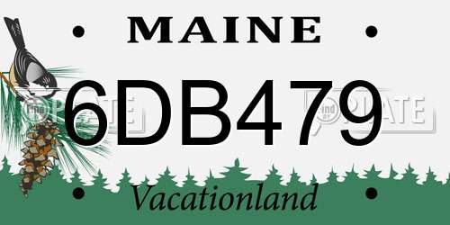 6DB479 Maine License Plate