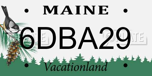 6DBA29 Maine License Plate