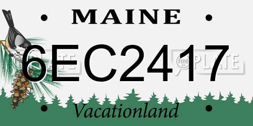 6EC2417 Maine License Plate