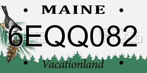 6EQQ082 Maine License Plate