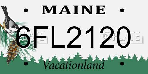 6FL2120 Maine License Plate
