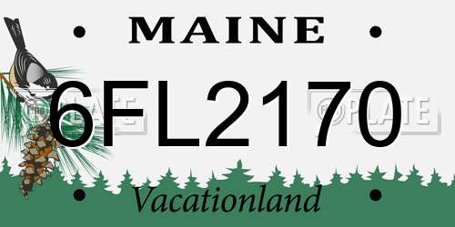 6FL2170 Maine License Plate