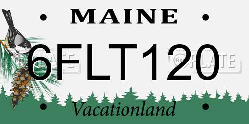 6FLT120 Maine License Plate