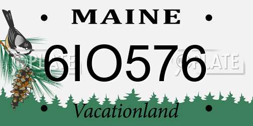 6IO576 Maine License Plate