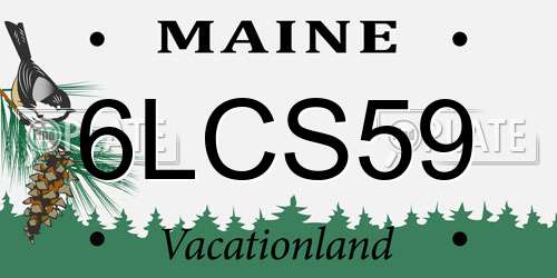 6LCS59 Maine License Plate