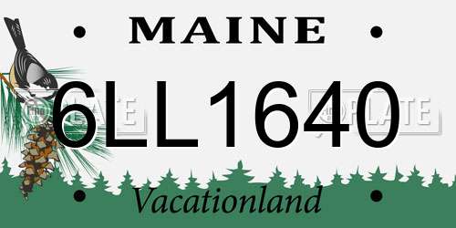 6LL1640 Maine License Plate