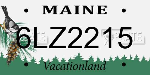6LZ2215 Maine License Plate