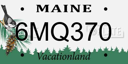 6MQ370 Maine License Plate