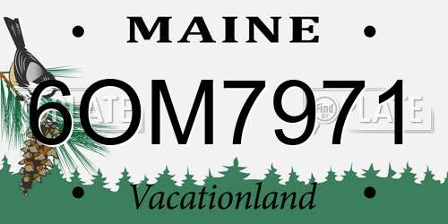 6OM7971 Maine License Plate