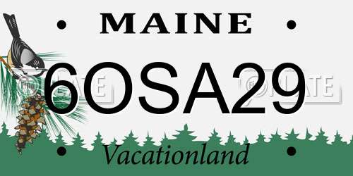 6OSA29 Maine License Plate