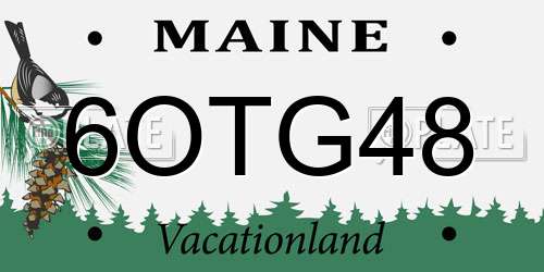 6OTG48 Maine License Plate