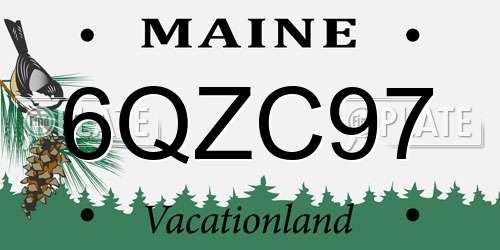 6QZC97 Maine License Plate