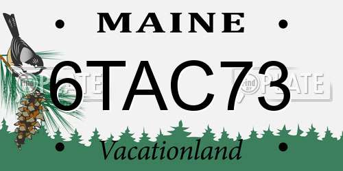 6TAC73 Maine License Plate
