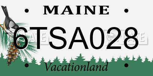 6TSA028 Maine License Plate