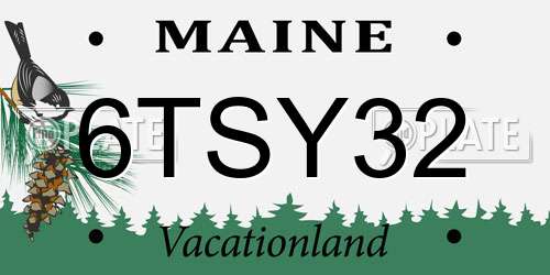 6TSY32 Maine License Plate