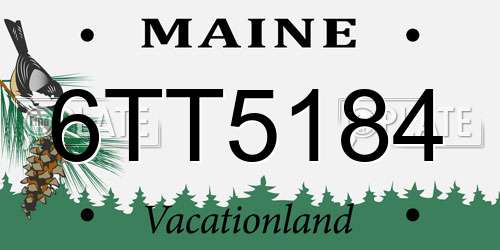 6TT5184 Maine License Plate