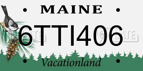 6TTI406 Maine License Plate