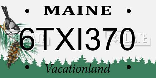 6TXI370 Maine License Plate