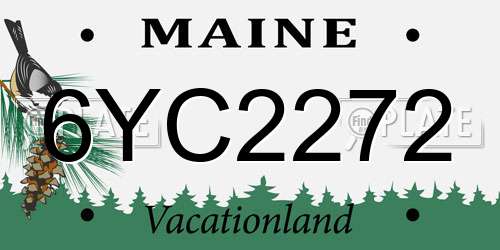 6YC2272 Maine License Plate