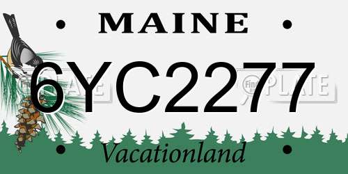 6YC2277 Maine License Plate
